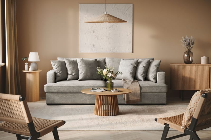 Rossi Dybde 4-seter Sofa - Lys Grå - Møbler - Sofaer - 4 seter sofa