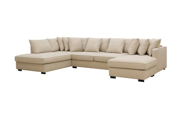 Rossita 5-seters Divansofa med chaiselong i Bouclé Venstre - Beige - Møbler - Sofaer - U-sofa