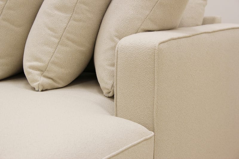 Rossita 5-seters Divansofa med chaiselong i Bouclé Venstre - Beige - Møbler - Sofaer - U-sofa