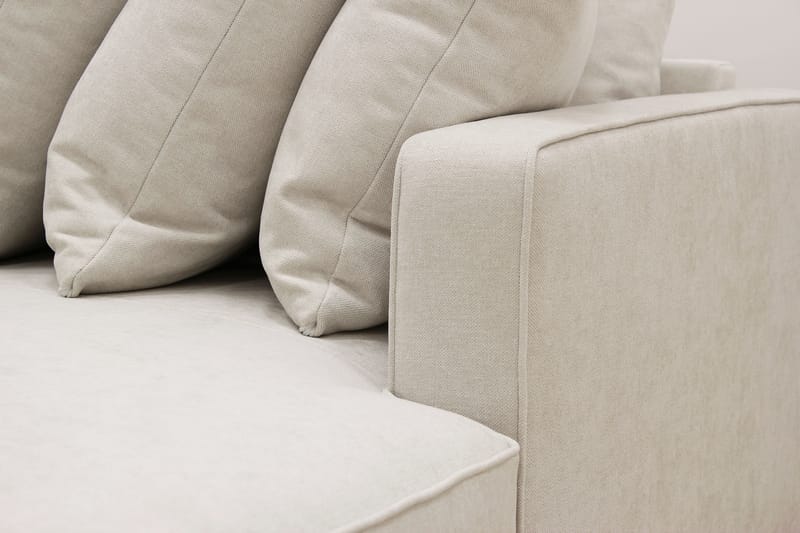 Rossita 5-seters Divansofa med chaiselong i Stoff Venstre - Beige - Møbler - Sofaer - U-sofa