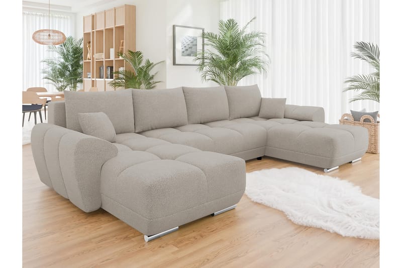 Simerly Sofa Dobbeldivan 4-seter - Beige - Møbler - Sofaer - U-sofa