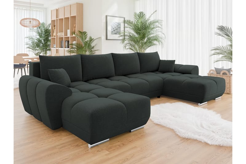 Simerly Sofa Dobbeldivan 4-seter - Svart - Møbler - Sofaer - U-sofa