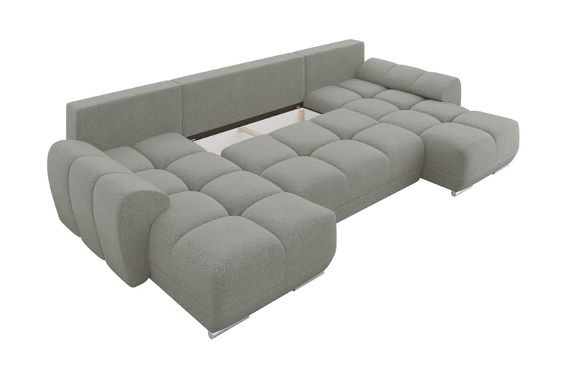 Simerly Sovesofa Dobbeldivan 4-seter - Beige - Møbler - Sofaer - Sovesofaer - U sovesofa