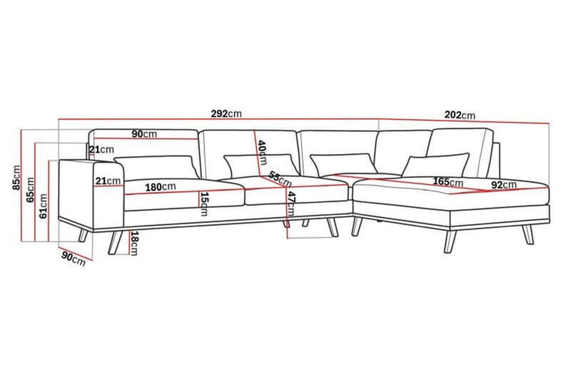 2,5-seter Sofa Haga Kunstlær - Mørkegrå - Møbler - Sofaer - Skinnsofaer