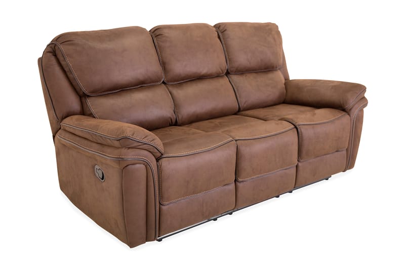 Saranda 3-seters Sofa - Brun - Møbler - Sofaer - Skinnsofaer