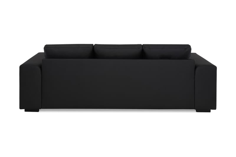 Sofa Alter 3-seter Kunstlær - Svart - Møbler - Sofaer - Skinnsofaer