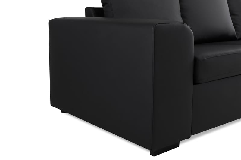 Sofa Alter 3-seter Kunstlær - Svart - Møbler - Sofaer - Skinnsofaer