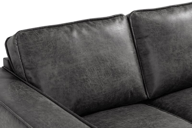 Sofa Minou 2-seter Bonded Leather - Mørkgrå - Møbler - Sofaer - Skinnsofaer