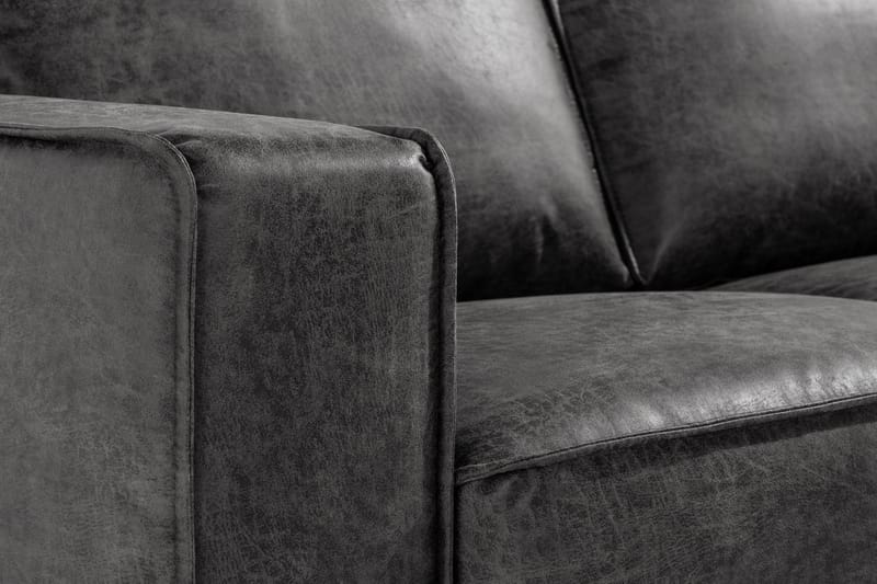 Sofa Minou 2-seter Bonded Leather - Mørkgrå - Møbler - Sofaer - Skinnsofaer