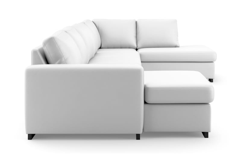 U-sofa Ohio Large med Divan Venstre Kunstlær - Hvit - Møbler - Sofaer - Skinnsofaer