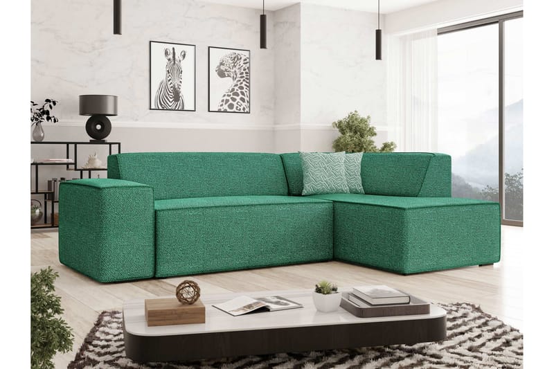 Slucajno Sofa med Sjeselong 3-seter - Grønn - Møbler - Sofaer - Sofaer med sjeselong - 3 seters sofa med divan