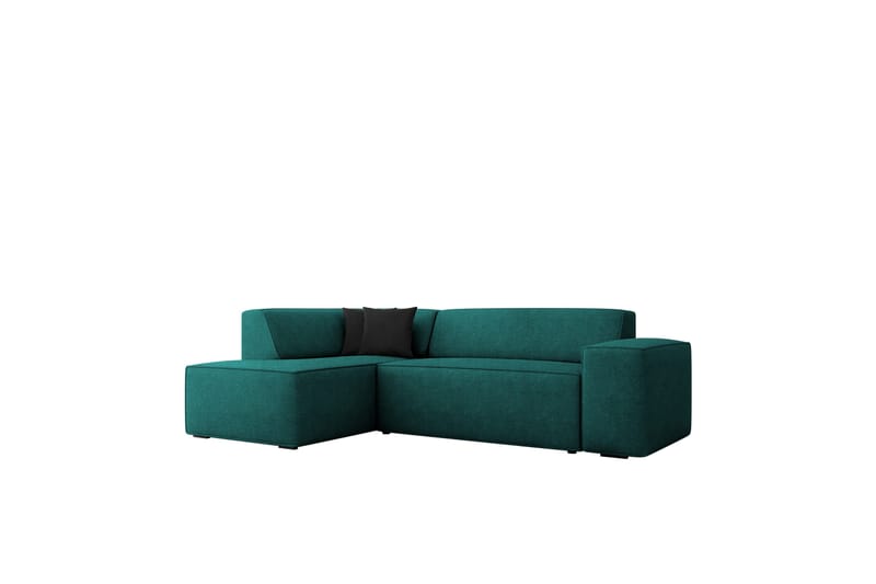 Slucajno Sofa med Sjeselong 3-seter - Svart/Grønn - Møbler - Sofaer - Sofaer med sjeselong - 3 seters sofa med divan