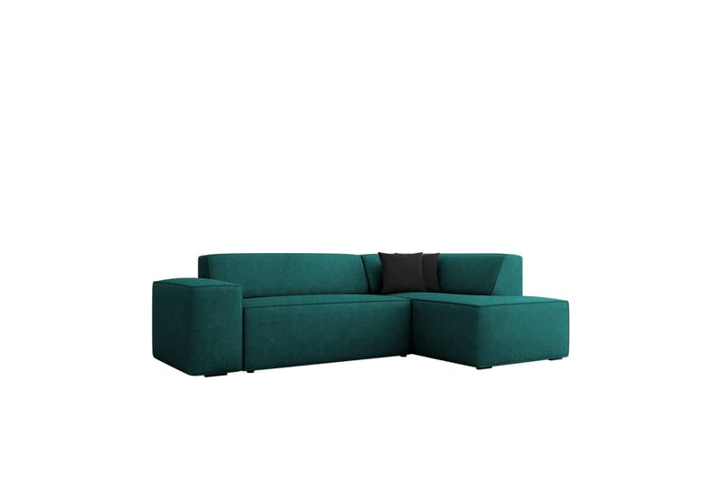 Slucajno Sofa med Sjeselong 3-seter - Svart/Grønn - Møbler - Sofaer - Sofaer med sjeselong - 3 seters sofa med divan