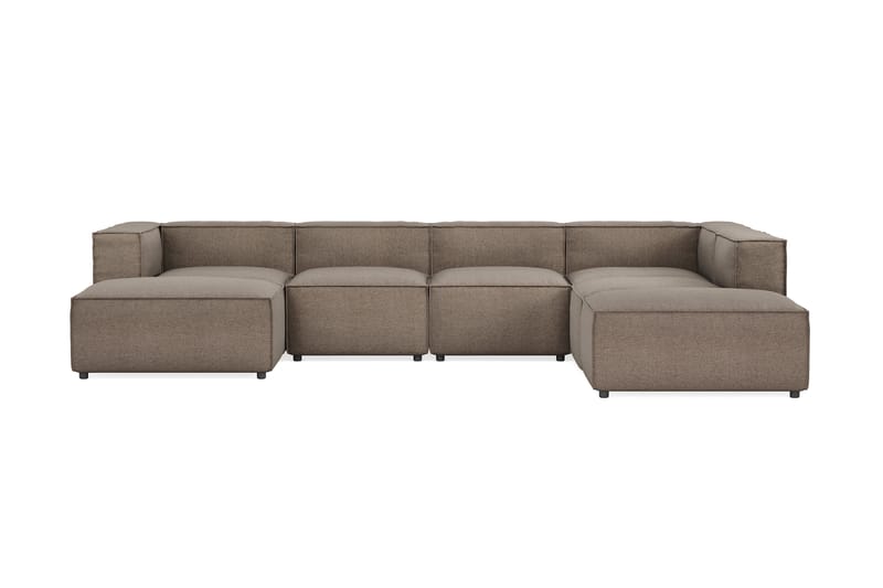 Sofa 5-seters U-Sofa Narender - Grå - Møbler - Sofaer - U-sofa