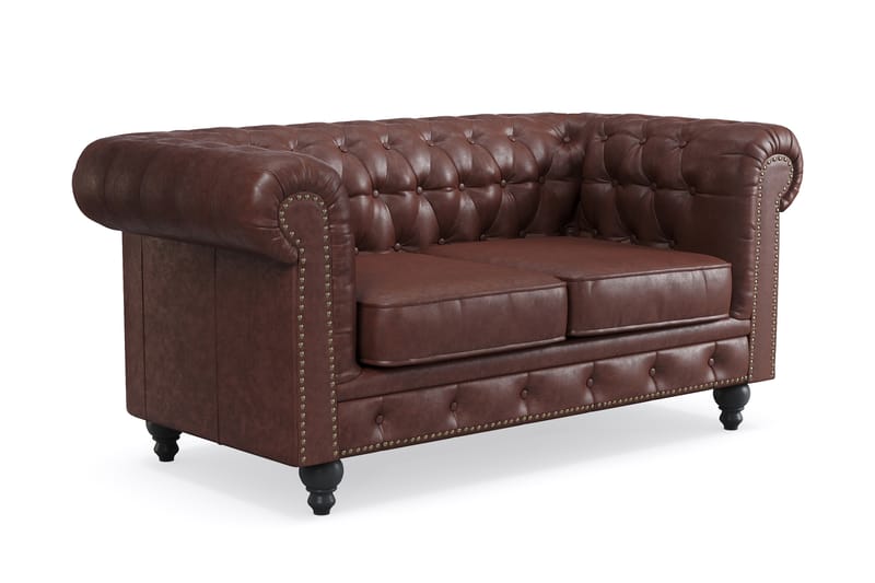 Sofa Chester Deluxe 2-seter - Mørk brun - Møbler - Sofaer - 2 seter sofa