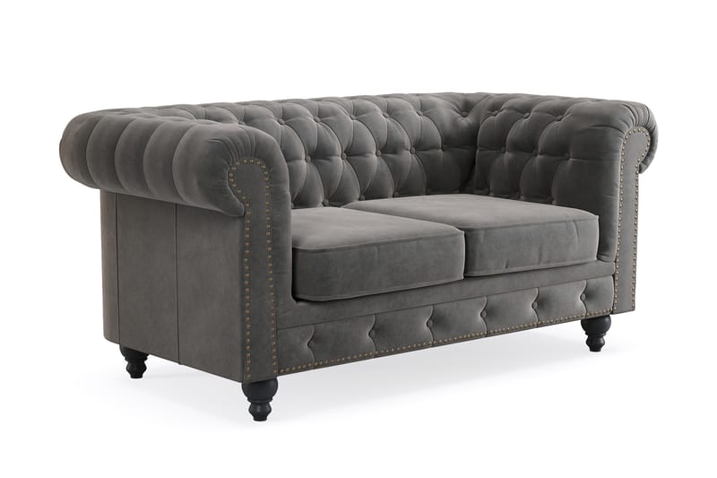 Sofa Chester Deluxe 2-seter - Mørkegrå - Møbler - Sofaer - 2 seter sofa