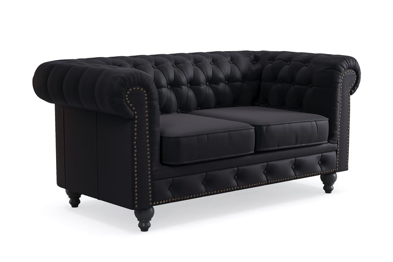 Sofa Chester Deluxe 2-seter - Svart - Møbler - Sofaer - 2 seter sofa