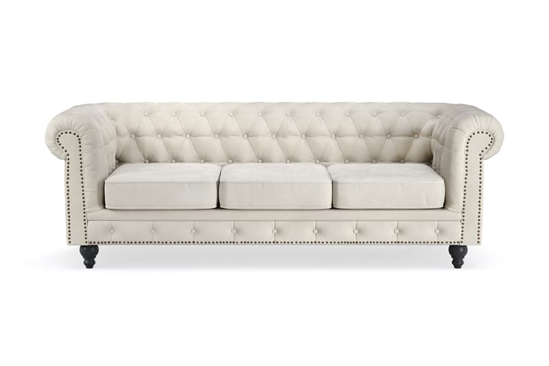 Sofa Chester Deluxe 3-seter - Beige - Møbler - Sofaer - 3 seter sofa