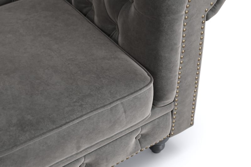 Sofa Chester Deluxe 3-seter - Mørkegrå - Møbler - Sofaer - 3 seter sofa