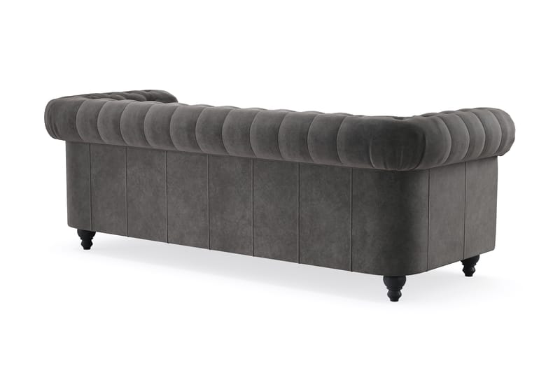 Sofa Chester Deluxe 3-seter - Mørkegrå - Møbler - Sofaer - 3 seter sofa