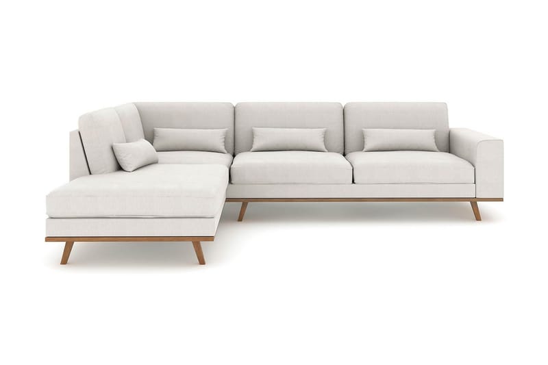 L-Sofa Haga 2,5-seter Lin - Beige - Møbler - Sofaer - Sofaer med sjeselong - 2 seters sofa med divan