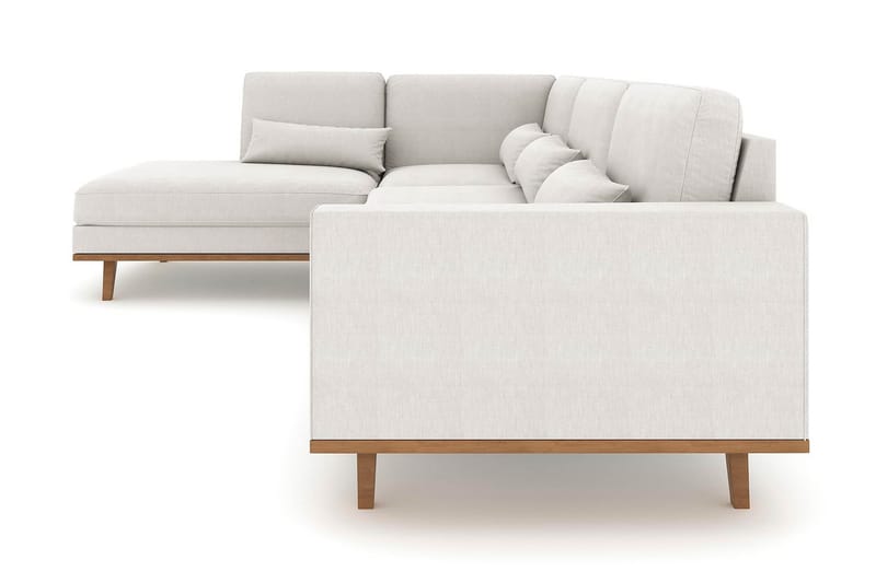 L-Sofa Haga 2,5-seter Lin - Beige - Møbler - Sofaer - Sofaer med sjeselong - 2 seters sofa med divan