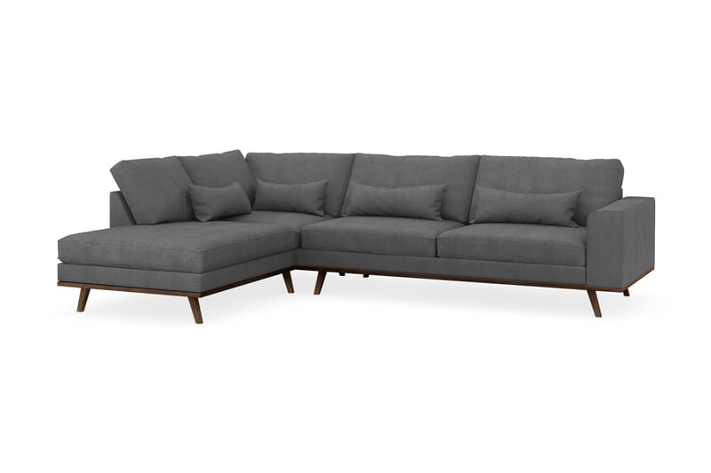 L-Sofa Haga 2,5-seter Lin - Grå - Møbler - Sofaer - Sofaer med sjeselong - 2 seters sofa med divan