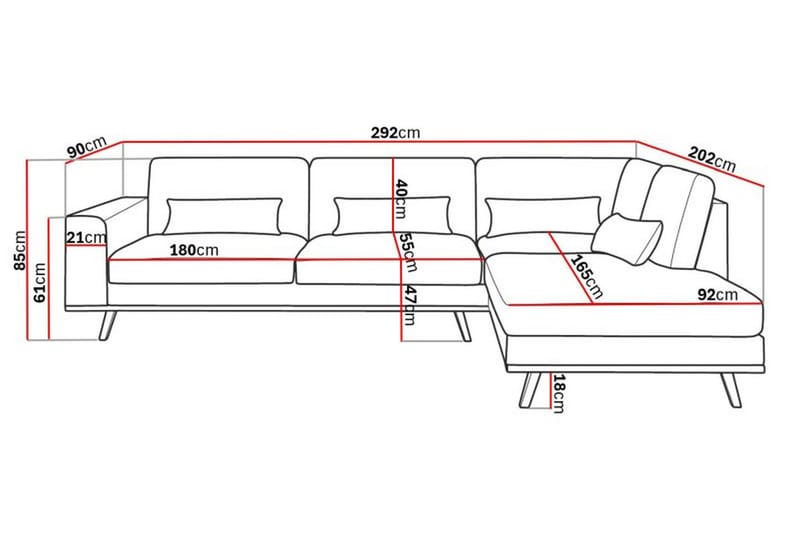 L-Sofa Haga 2,5-seter Lin - Lysegrå - Møbler - Sofaer - Sofaer med sjeselong - 2 seters sofa med divan