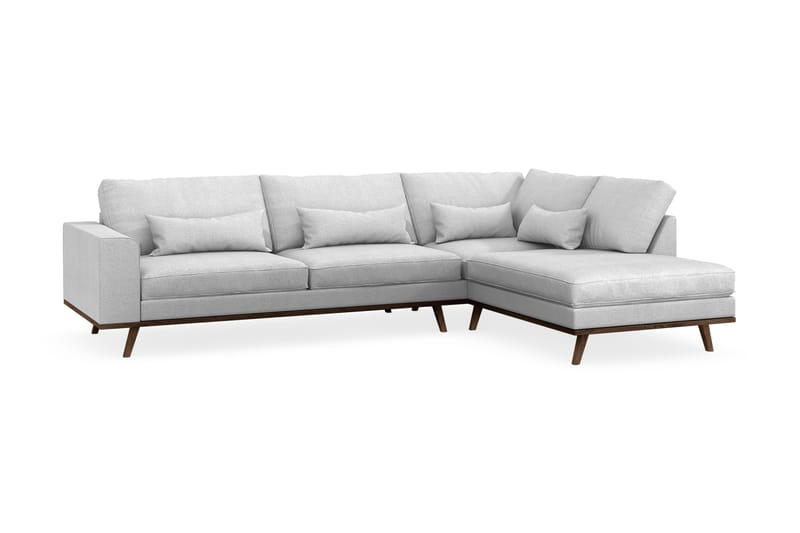 L-Sofa Haga 2,5-seter Lin - Lysegrå - 2 seters sofa med divan - 4 seters sofa med divan - Fløyelssofaer - Skinnsofaer - 3 seters sofa med divan - Sofaer med sjeselong