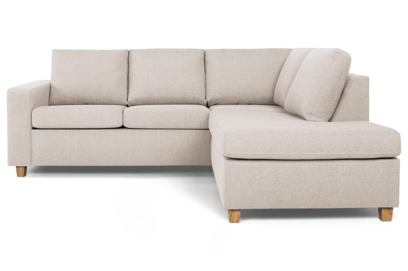 Sofa Nevada 2-seter med Sjeselong Høyre - Beige - Møbler - Sofaer - Sofaer med sjeselong - 2 seters sofa med divan