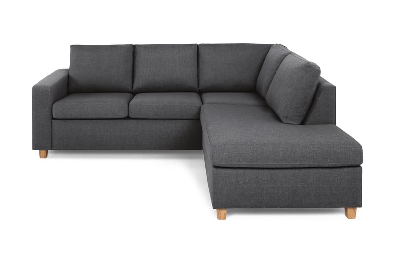 Sofa Nevada 2-seter med Sjeselong Høyre - Mørkgrå - Møbler - Sofaer - Sofaer med sjeselong - 2 seters sofa med divan