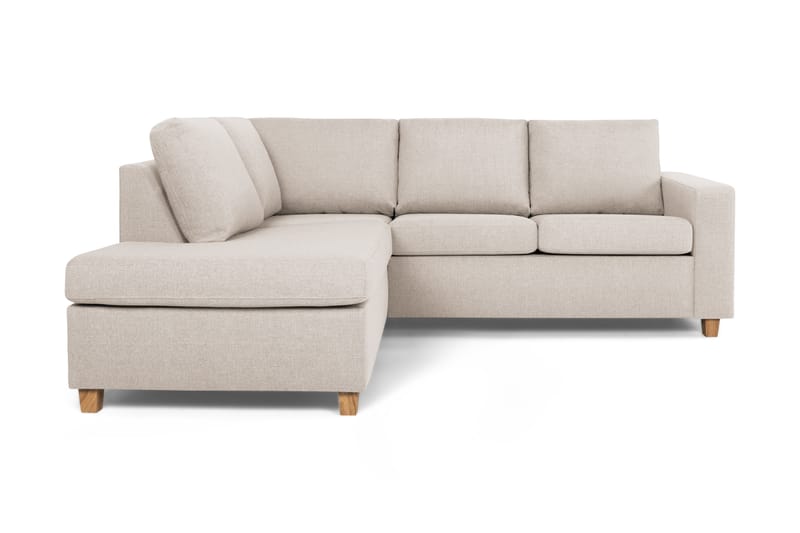 Sofa Nevada 2-seter med Sjeselong Venstre - Beige - Møbler - Sofaer - Sofaer med sjeselong - 2 seters sofa med divan