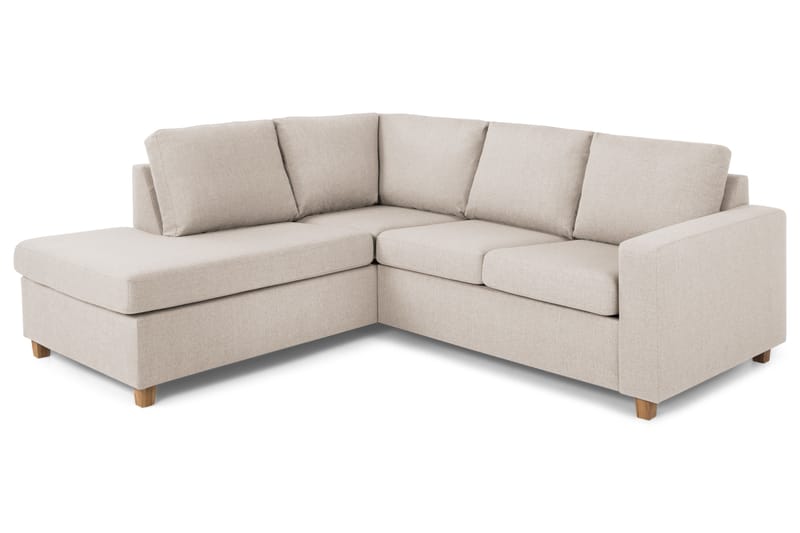 Sofa Nevada 2-seter med Sjeselong Venstre - Beige - Møbler - Sofaer - Sofaer med sjeselong - 2 seters sofa med divan