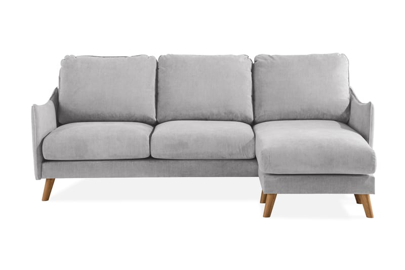 3-seter Divansofa Colt Lyx Høyre - Lysegrå/Eik - Møbler - Sofaer - Sofaer med sjeselong - 4 seters sofa med divan