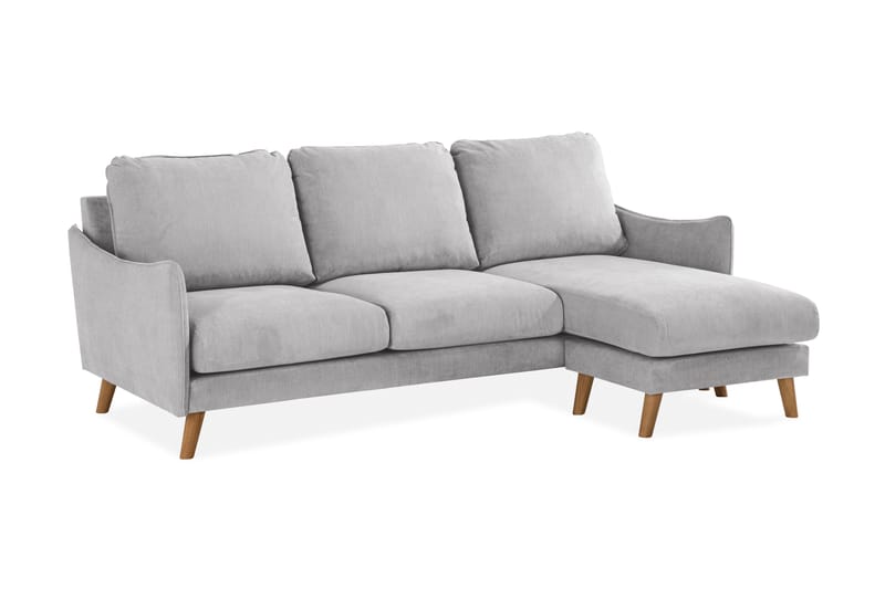 3-seter Divansofa Colt Lyx Høyre - Lysegrå/Eik - Møbler - Sofaer - Sofaer med sjeselong - 4 seters sofa med divan