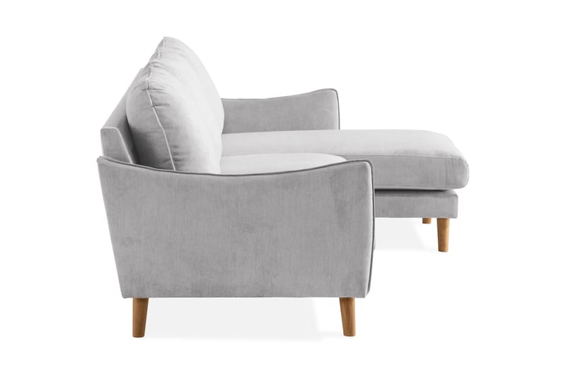 3-seter Divansofa Colt Lyx Høyre - Lysegrå/Eik - Møbler - Sofaer - Sofaer med sjeselong - 4 seters sofa med divan