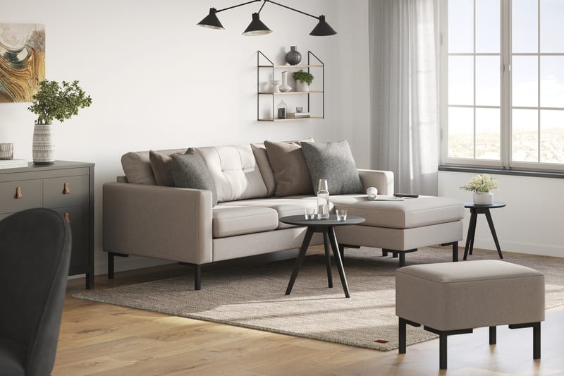 3-seters Divansofa Høyre Frillestad - Beige - Møbler - Sofaer - Sofaer med sjeselong - 3 seters sofa med divan