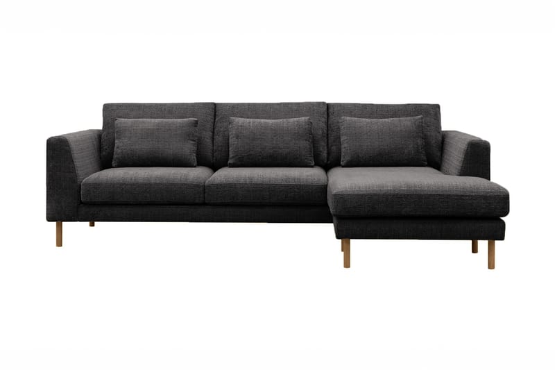 3-seters Sofa Florenz med Divan Høyre - Grå - Møbler - Sofaer - Sofaer med sjeselong - 3 seters sofa med divan