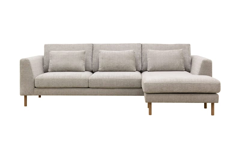 3-seters Sofa Florenz med Divan Høyre - Grå/Beige - Møbler - Sofaer - Sofaer med sjeselong - 3 seters sofa med divan