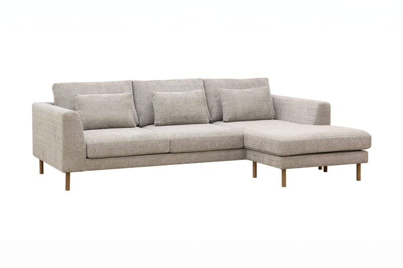 3-seters Sofa Florenz med Divan Høyre - Grå/Beige - Møbler - Sofaer - Sofaer med sjeselong - 3 seters sofa med divan