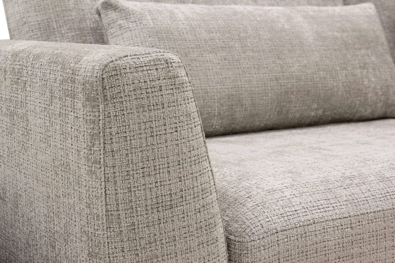 3-seters Sofa Florenz med Divan Høyre - Grå/Beige - Møbler - Sofaer - Sofaer med sjeselong - 3 seters sofa med divan