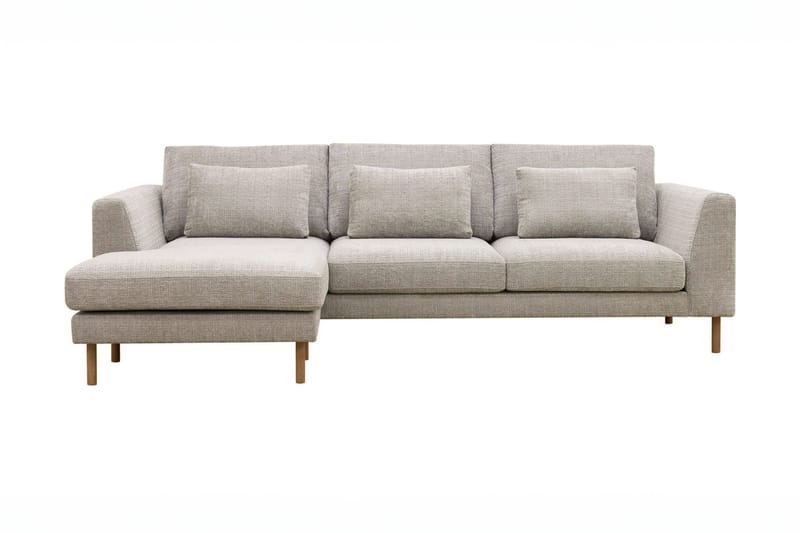 3-seters Sofa Florenz med Divan Venstre - Grå/Beige - Møbler - Sofaer - Sofaer med sjeselong - 3 seters sofa med divan