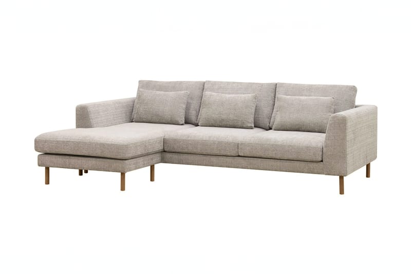 3-seters Sofa Florenz med Divan Venstre - Grå/Beige - Møbler - Sofaer - Sofaer med sjeselong - 3 seters sofa med divan