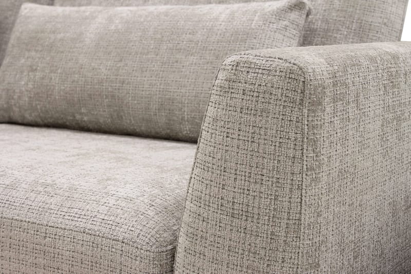 3-seters Sofa Florenz med Divan Venstre - Grå/Beige - Møbler - Sofaer - Sofaer med sjeselong - 3 seters sofa med divan