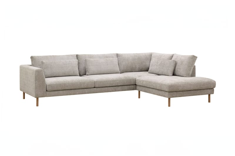 3-seters Sofa Florenz med Sjeselong Høyre - Grå/Beige - Møbler - Sofaer - Sofaer med sjeselong - 3 seters sofa med divan