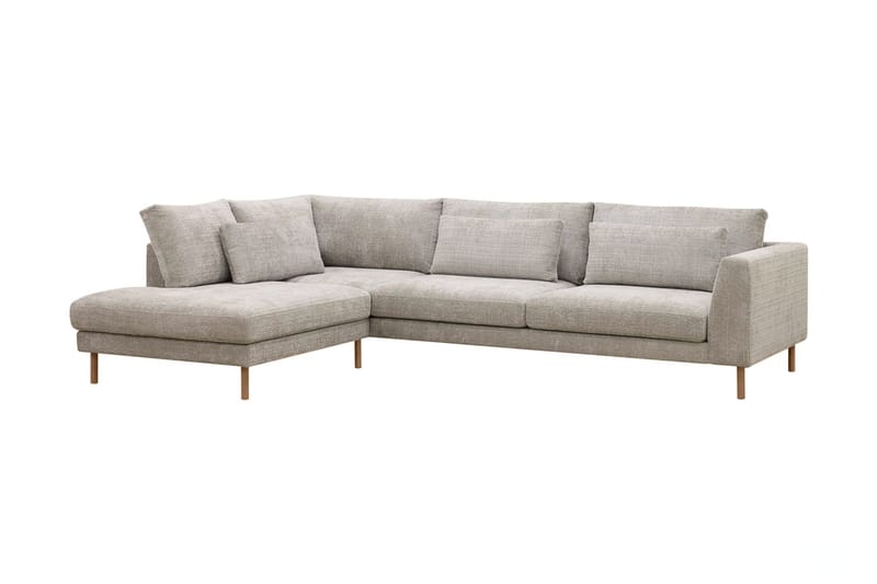 3-seters Sofa Florenz med Sjeselong Venstre - Grå/Beige - Møbler - Sofaer - Sofaer med sjeselong - 3 seters sofa med divan