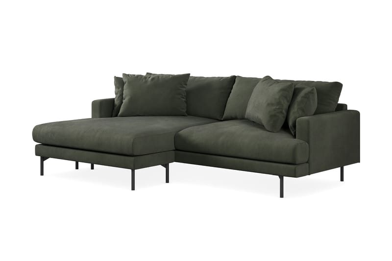 3-seters Divansofa Armunia - Mørk grønn - Møbler - Sofaer - Sofaer med sjeselong - 3 seters sofa med divan