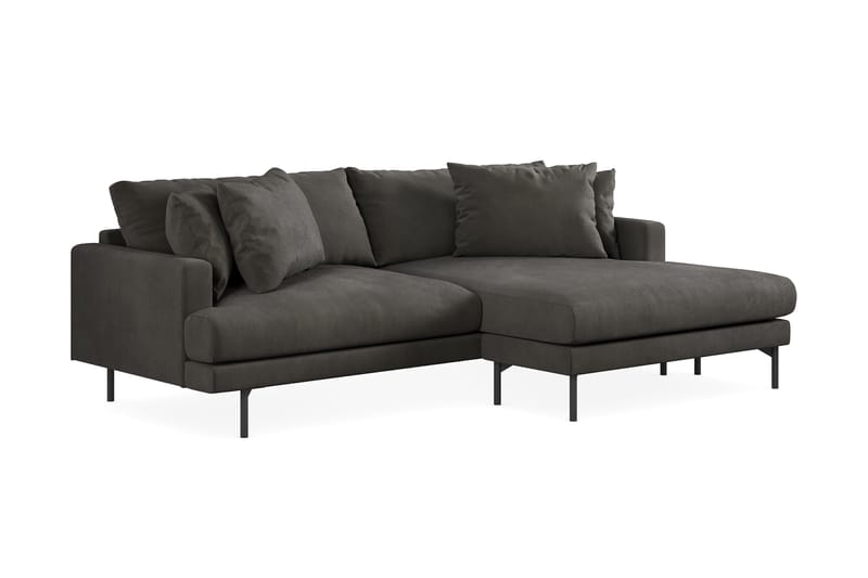 3-seters Divansofa Armunia - Mørkegrå - Møbler - Sofaer - Sofaer med sjeselong - 3 seters sofa med divan