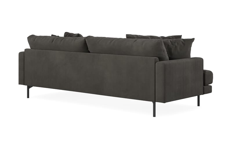 3-seters Divansofa Armunia - Mørkegrå - Møbler - Sofaer - Sofaer med sjeselong - 3 seters sofa med divan