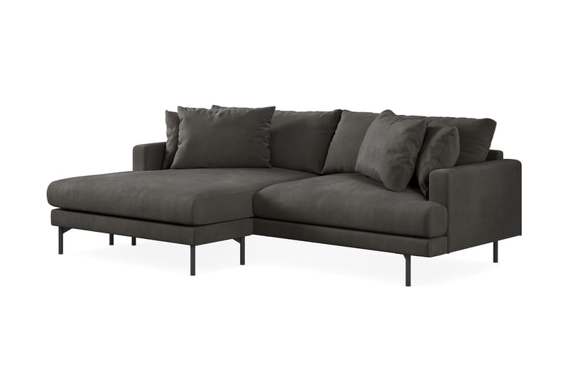 3-seters Divansofa Armunia - Mørkegrå - Møbler - Sofaer - Sofaer med sjeselong - 3 seters sofa med divan